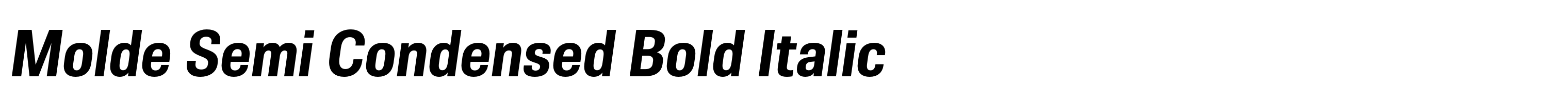 Molde Semi Condensed Bold Italic